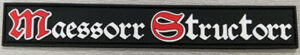 Rechteckiger Rubber Patch mit Text-Motiv