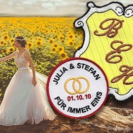 Hochzeits- & Braut-Aufnäher