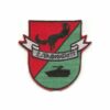 Embroidered Bundeswehr patch, red and green
