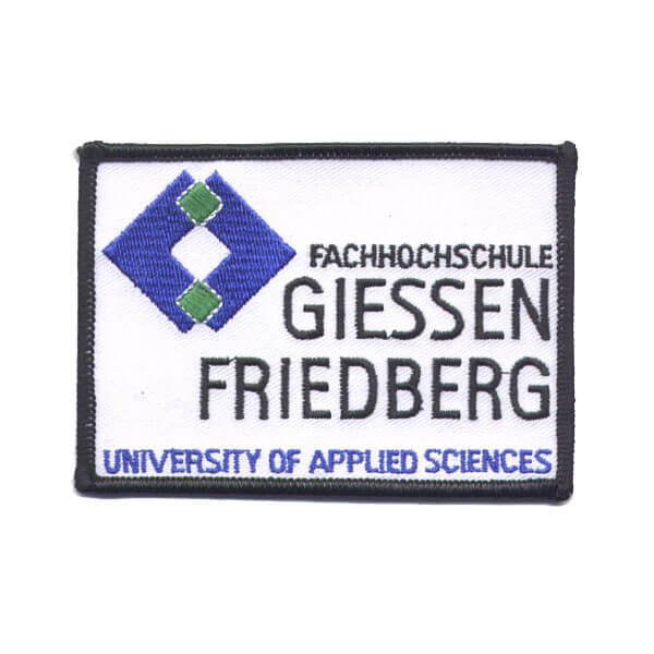 Gestickter Aufn&auml;her Fachhochschule Giessen / Friedberg