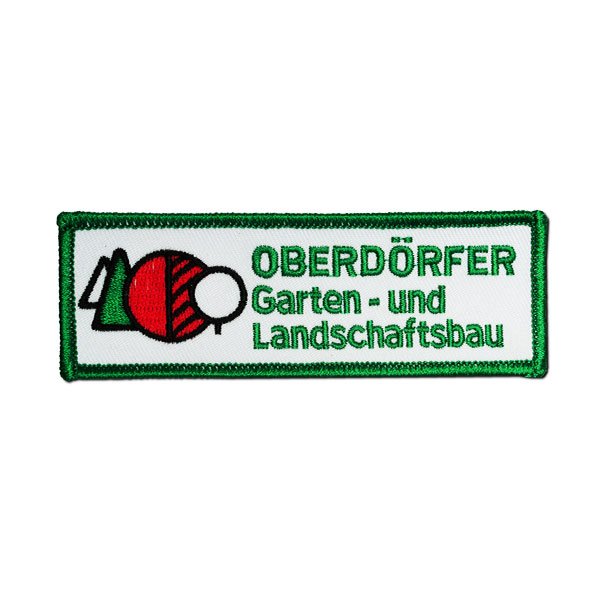 Gestickter Aufn&auml;her Oberd&ouml;rfer Garten- und Landschaftsbau