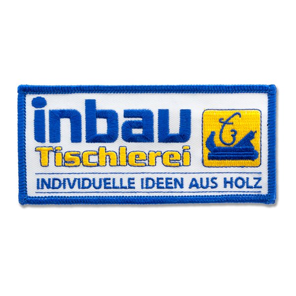 Gestickter Aufn&auml;her Tischlerei inbau