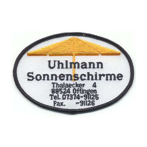 Gestickter Aufn&auml;her Uhlmann Sonnenschirme