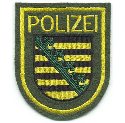 Gestickter Aufnäher Polizei Sachsen