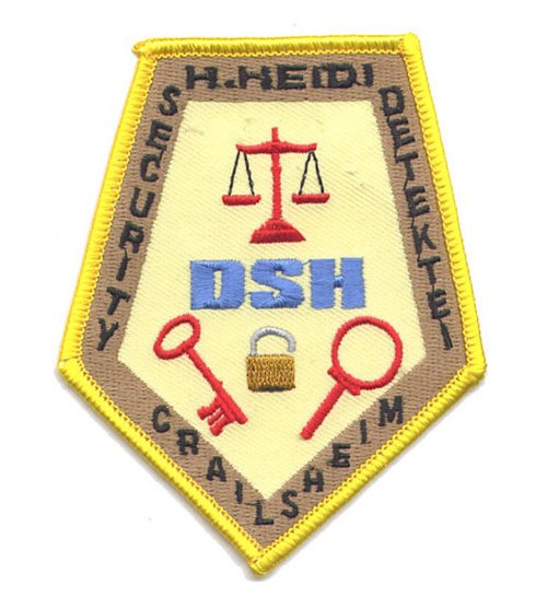 Gestickter Aufn&auml;her Security Detektei Crailsheim