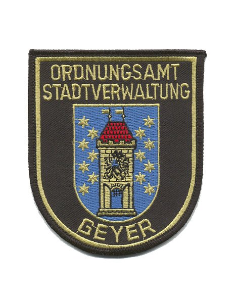 Embroidered patch public order office Stadtverwaltung Geyer