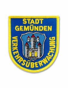 Gestickter Aufnäher Verkehrsüberwachung Stadt Gemünden