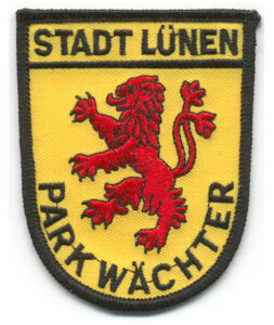 Wappen-Aufnäher eines Parkwächter-Dienstes