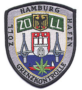 Silberner Aufhäher des Zoll in rundlicher Schild-Außenform