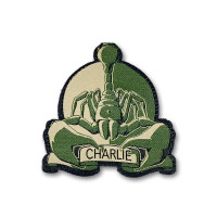 Motiv-angepasste Form (Militär-Patch) Bundeswehr-Patch mit eigenem Motiv, einem Krebs; Aufnäher-Form an Motiv angepasst