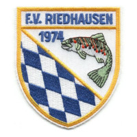 Gestickter Aufnäher F.V. Riedhausen 1974 Gestickter Aufnäher F.V. Riedhausen 1974