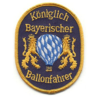 Gestickter Aufnäher Königlich Bayrischer Ballonfahrer Gestickter Aufnäher Königlich Bayrischer Ballonfahrer
