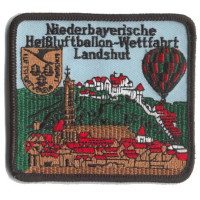 Gestickter Aufnäher Niederbayerische Heißluftballon-Wettfahrt Gestickter Aufnäher Niederbayerische Heißluftballon-Wettfahrt