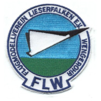Gestickter Aufnäher Flugmodellverein Lieserfalken Wengerohr Gestickter Aufnäher Flugmodellverein Lieserfalken Wengerohr