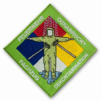 Gestickter Aufnäher Feuerwehr Osnabrück Fachzug Dekontamination Gestickter Aufnäher Feuerwehr Osnabrück Fachzug Dekontamination