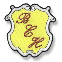 Gestickter Aufnäher Hochzeit B & H Gestickter Aufnäher Hochzeit B & H