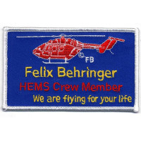 Gestickter Aufnäher HEMS Crew Member Felix Behringer Gestickter Aufnäher HEMS Crew Member Felix Behringer