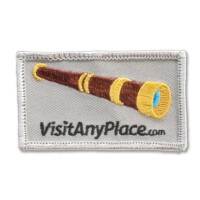 Gestickter Aufnäher Internetadressen VisitAnyPlace.com Gestickter Aufnäher Internetadressen VisitAnyPlace.com