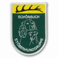 Gestickter Aufnäher Stöberhundgruppe Schönbuch Gestickter Aufnäher Stöberhundgruppe Schönbuch