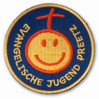 Gestickter Aufnäher Evangelische Jugend Preetz Gestickter Aufnäher Evangelische Jugend Preetz