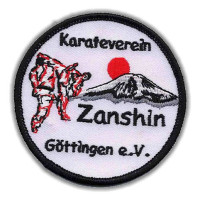 Gestickter Aufnäher Karateverein Zanshin Göttingen Gestickter Aufnäher Karateverein Zanshin Göttingen