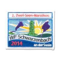 Gestickter Aufnäher Zwei-Seen-Marathon Schwarzenbach Gestickter Aufnäher Zwei-Seen-Marathon Schwarzenbach