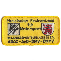 Gestickter Aufnäher Hessischer Fachverband für Motorsport Gestickter Aufnäher Hessischer Fachverband für Motorsport