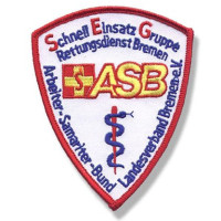 Gestickter Aufnäher ASB Rettungsdienst Bremen Gestickter Aufnäher ASB Rettungsdienst Bremen