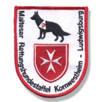 Gestickter Aufnäher Malteser Rettungshundestaffel Kornwerstheim - Ludwigsburg Gestickter Aufnäher Malteser Rettungshundestaffel Kornwerstheim - Ludwigsburg