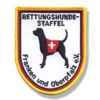Gestickter Aufnäher Rettungshundestaffel Franken und Oberpfalz e. V. Gestickter Aufnäher Rettungshundestaffel Franken und Oberpfalz e. V.