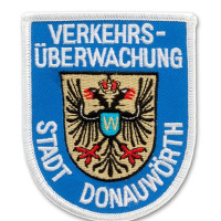 Gestickter Aufnäher Verkehrsüberwachung Stadt Donauwörth Gestickter Aufnäher Verkehrsüberwachung Stadt Donauwörth