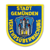 Gestickter Aufnäher Verkehrsüberwachung Stadt Gemünden Gestickter Aufnäher Verkehrsüberwachung Stadt Gemünden