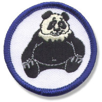 Gestickter Aufnäher Tiermotiv Panda Gestickter Aufnäher Tiermotiv Panda