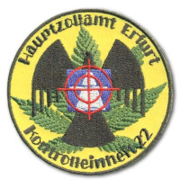 Gestickter Aufnäher Hauptzollamt Erfurt Kontrolleinheit 22 Gestickter Aufnäher Hauptzollamt Erfurt Kontrolleinheit 22