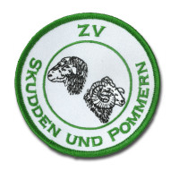 Gestickter Aufnäher Zuchtverein Skudden und Pommern Gestickter Aufnäher Zuchtverein Skudden und Pommern