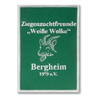 Gestickter Aufnäher Ziegenzuchtfreunde Bergheim Gestickter Aufnäher Ziegenzuchtfreunde Bergheim