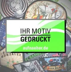Gedruckter Aufnäher mit eigenem Motiv
