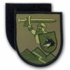 Embroidered hook-and-loop patches